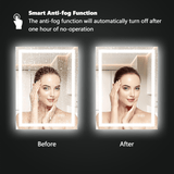 bathroom mirrors with led lights 20x28 Inch LED Makeup Mirror, IP54 3K-6K Warm/Natural/Daylight at switchtoled