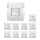 Switch to led canopy lights with led 10 pack ideal for commercial garage lights, gas station and outdoor area lights