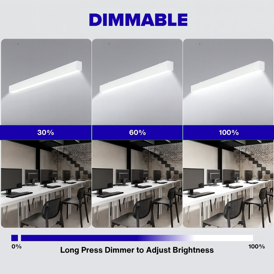 4ft commercial linear led light fixtures dimmable at switchtoled