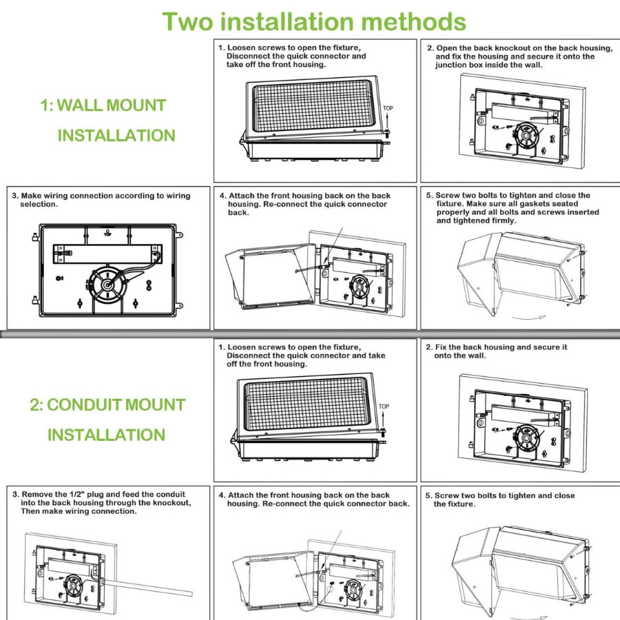 commercial wall pack lights installation methods at switchtoled.com