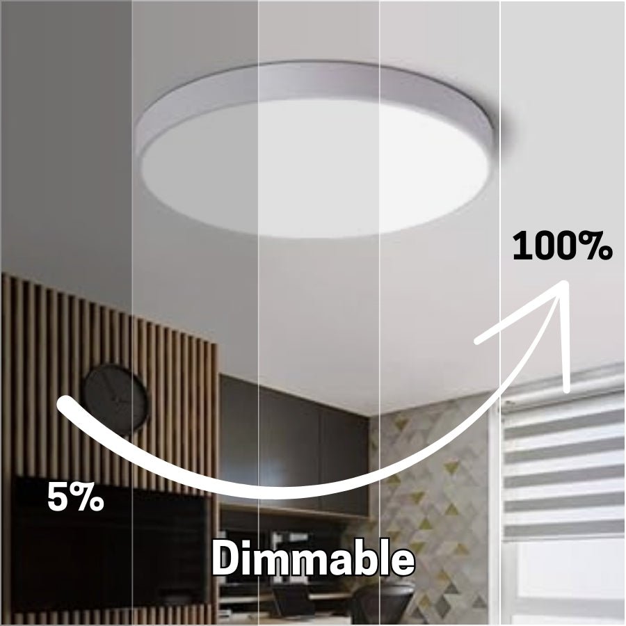 flush mount led light dimmable from 5% to 100% at swichtoled