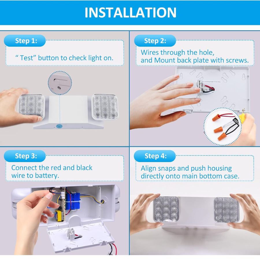 emergency light with battery backup installation guide step by step at switchtoled