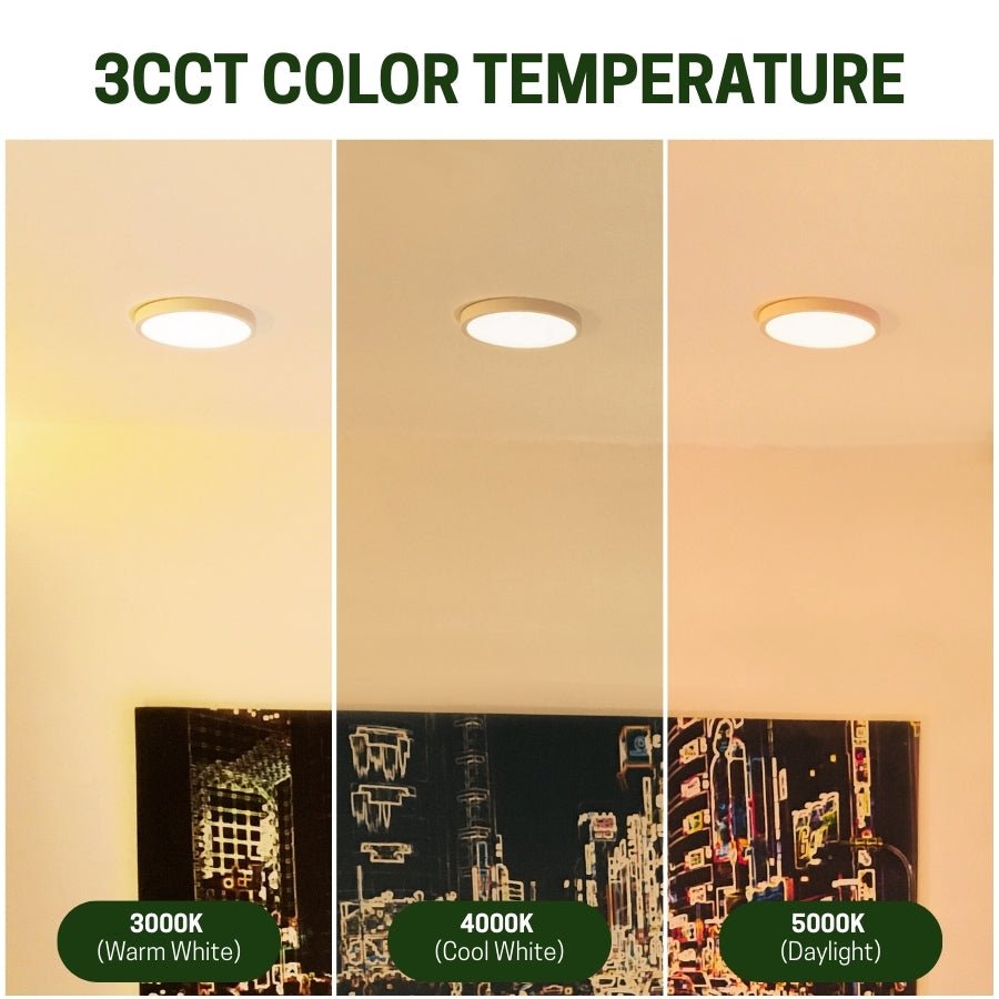 flush mount led light 3cct at switchtoled