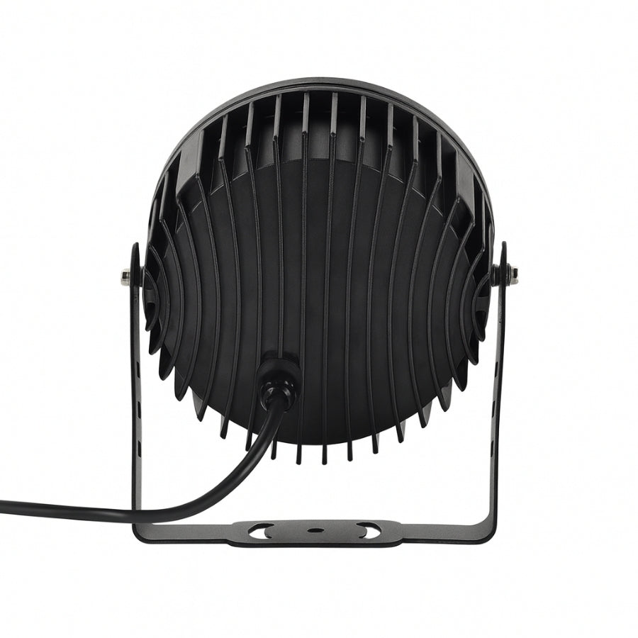 Black outdoor light fixture on a white background, high wattage rgb led flood lights