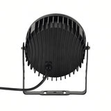 Black outdoor light fixture on a white background, high wattage rgb led flood lights