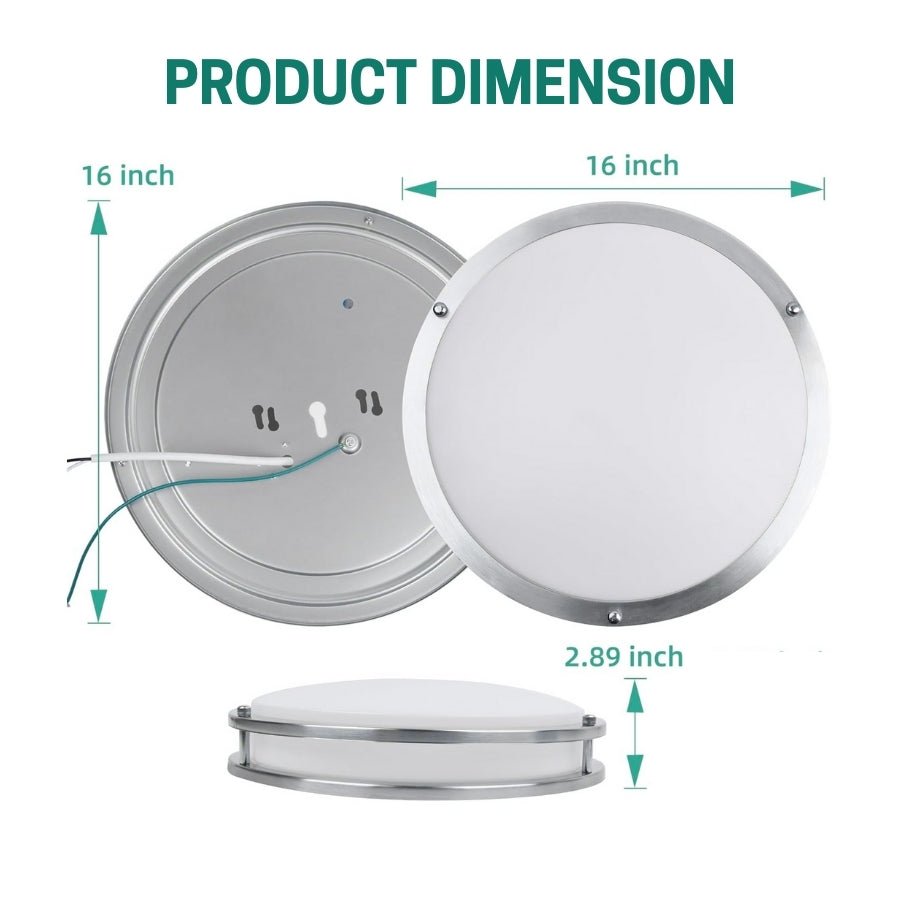 product dimension of led ceiling flush mount light fixture at switchtoled.com