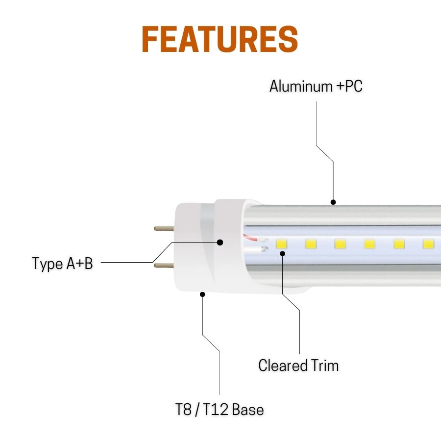 integrated tube A+B type at switchtoled