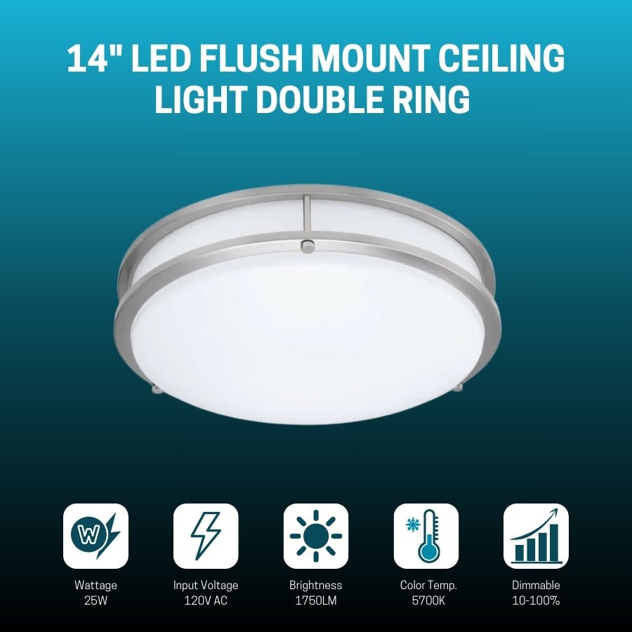 14 inch led flush mount ceiling lights at switch to led