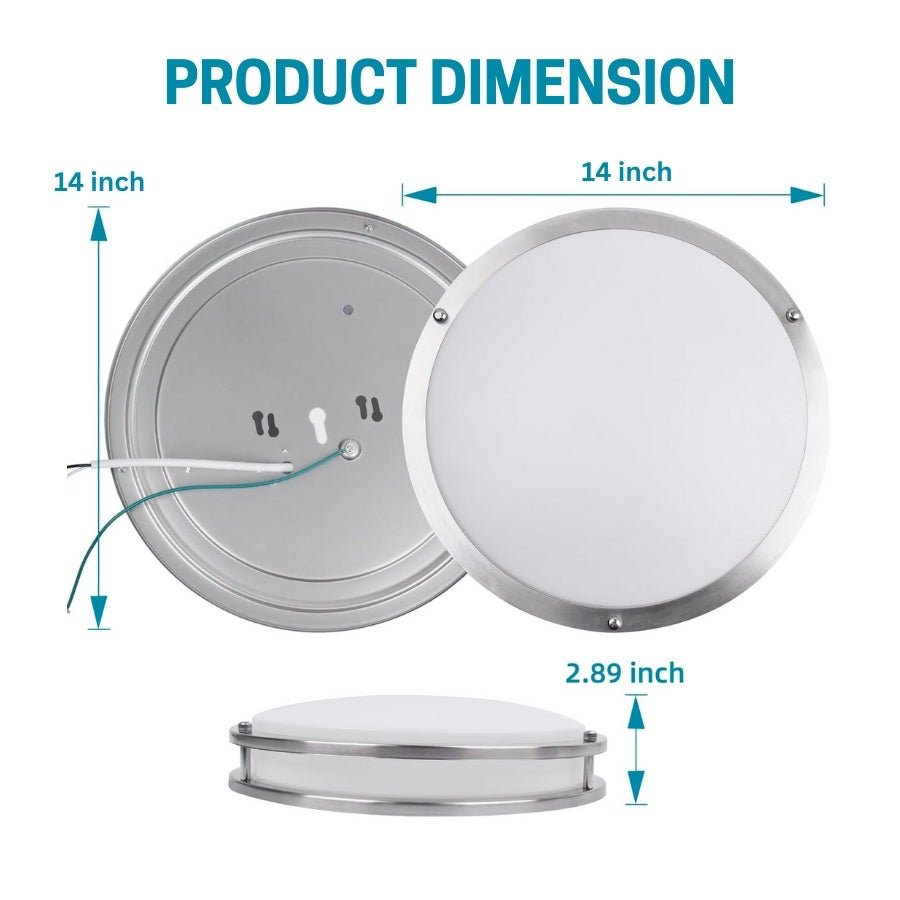 product dimension of led flush mount ceiling lights at switchtoled