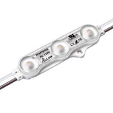 led module with warning label on a white background