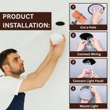 Step by step Guide how to install led recessed ceiling lights at switchtoled