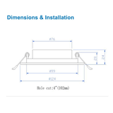 led recessed gimbal lights product dimensions and installation at switchtoled.com