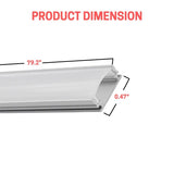 switchtoled led light strip channel diffuser length 79.2 inch and width 0.47 inch