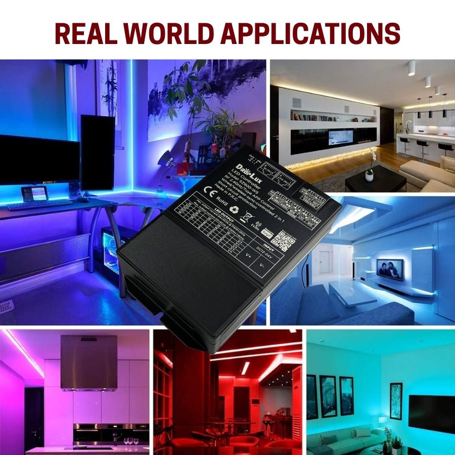 real world application of led strip light controller at switchtoled