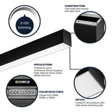 led tube light fixture 8ft 5cct color temperature dimmable at switchtoled.com