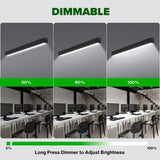 Dimmable LED strip light with three brightness levels in a classroom setting.