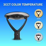 outdoor post light fixture 3CCT color temperature at switchtoled