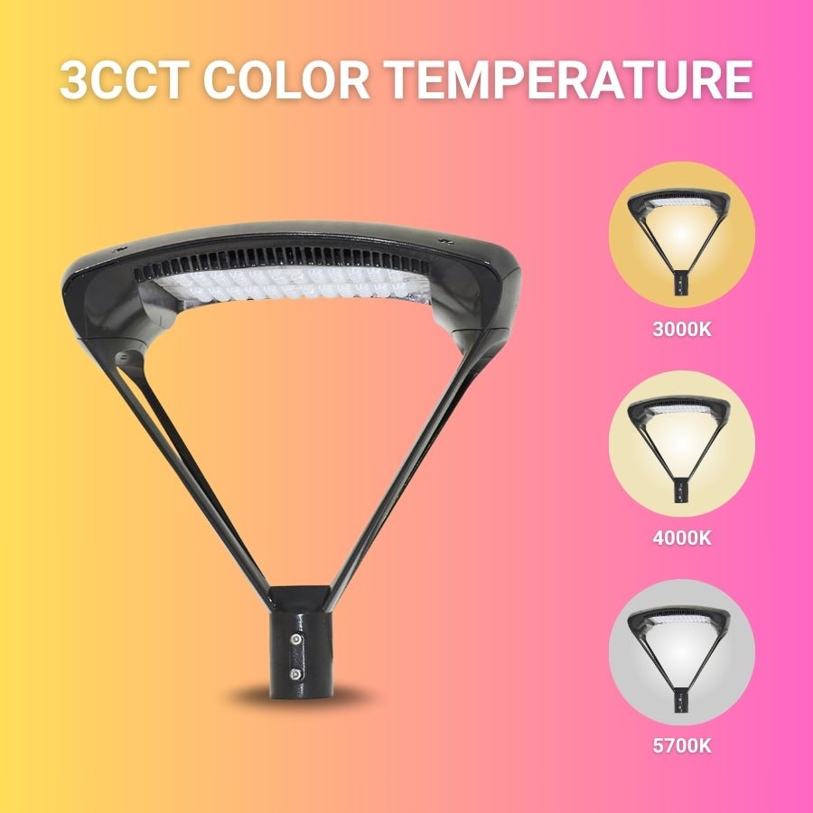 outdoor post lights 3cct color temperature at switchtoled