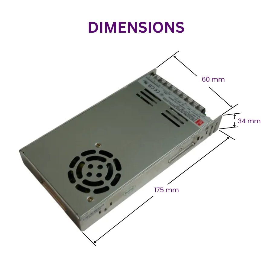 power supply for led lights dimensions