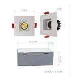 2 inch recessed trimless square downlight and junction box dimension at switchtoled