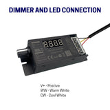 switchtoled rgb cct led controller with dimmer and led connection