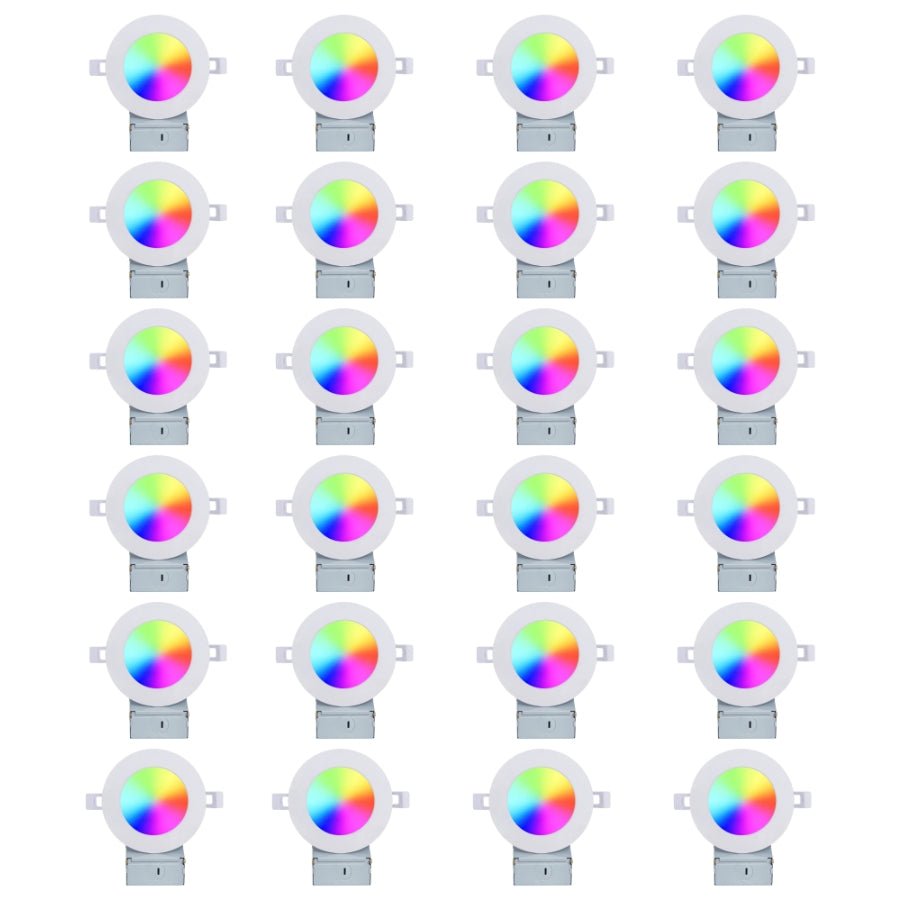 24 pack rgb recessed downlight at switchtoled