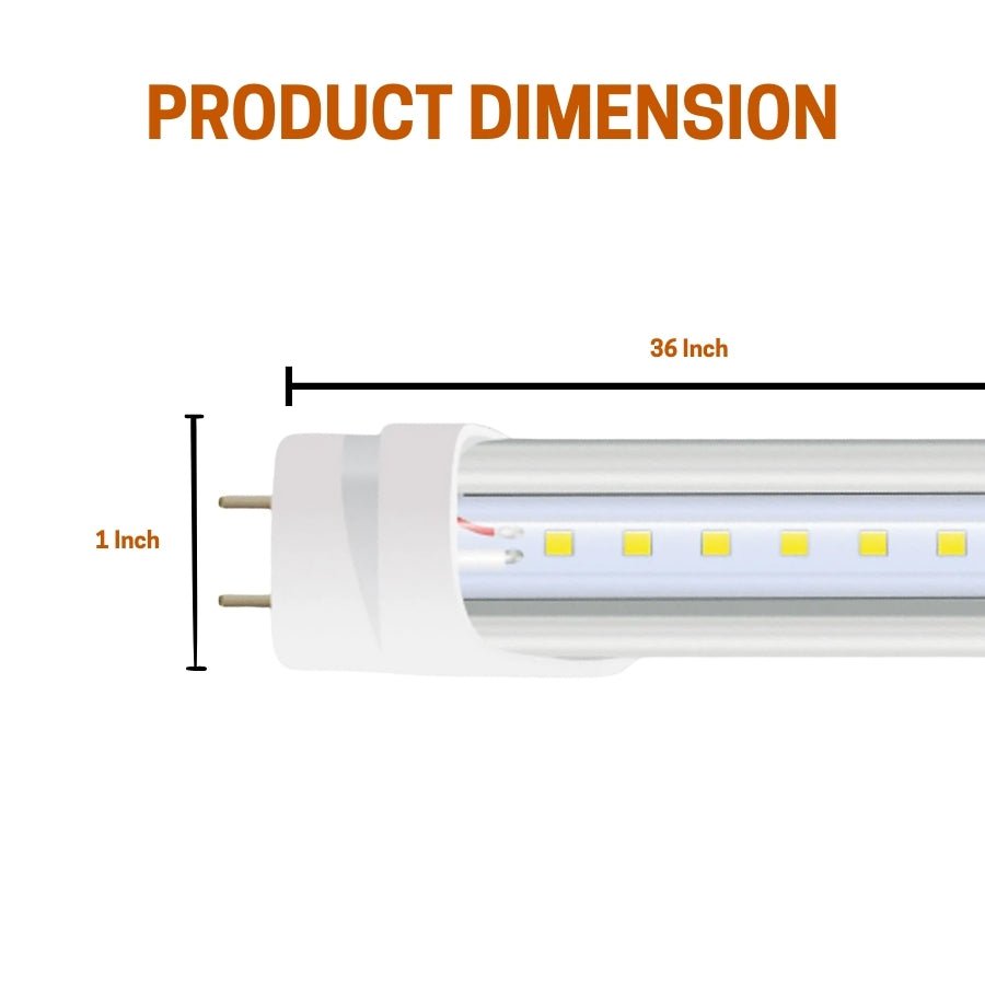 LED Tube Light Fixture length 36 inch and width 1 inch at switchtoled