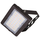 SwitchToLED 50W Max LED Flood Light with yoke mount, selectable 30W 40W 50W, 3CCT 3000K–5000K, IP65 waterproof commercial outdoor security light