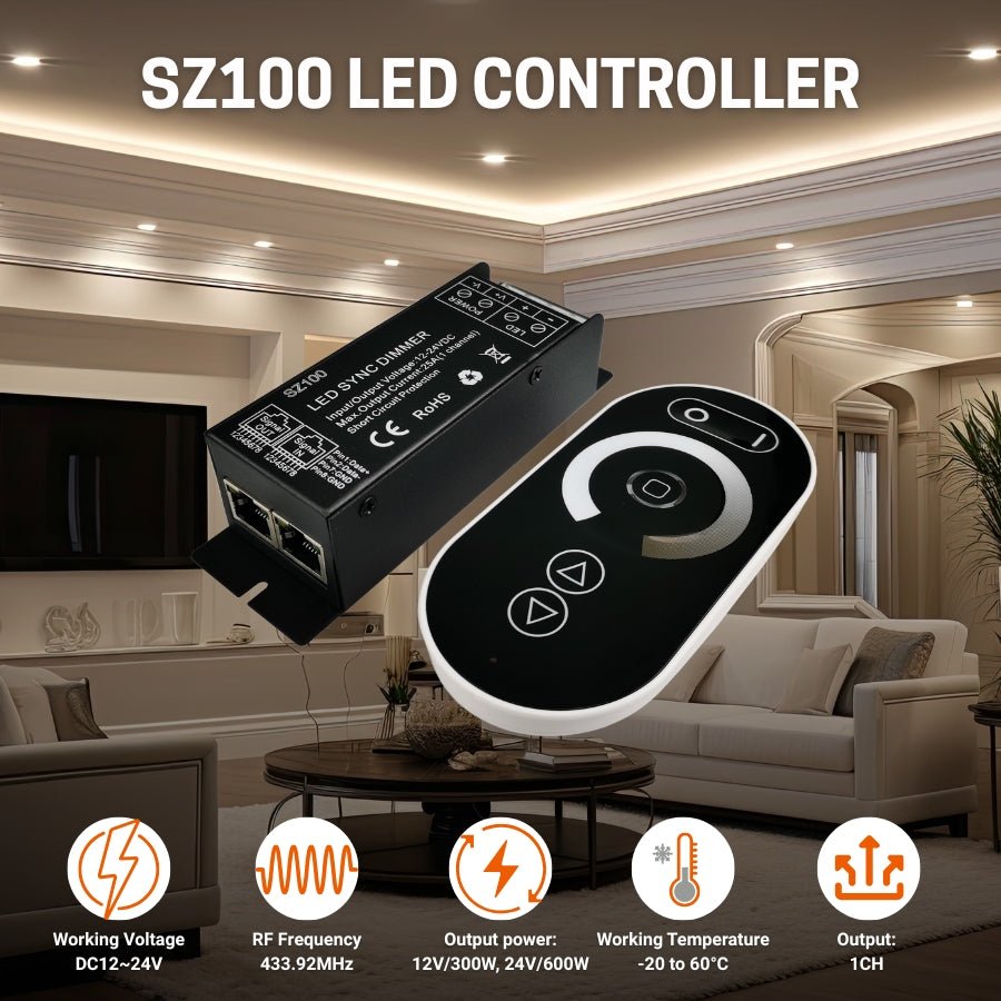 switchtoled sz100 led sync dimmer and controller, voltage DC 12-24V