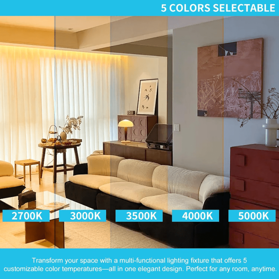 5CCT color temperature of trimless recessed downlight at switchtoled