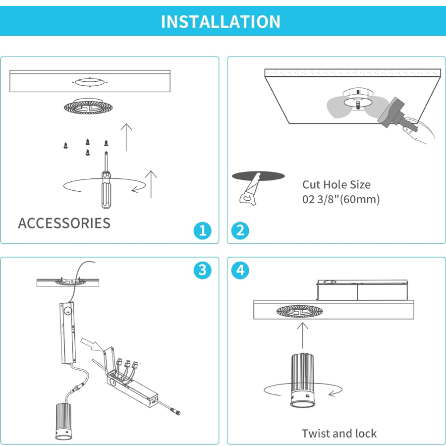 Easy trimless recessed led downlights installation guide at switchtoled