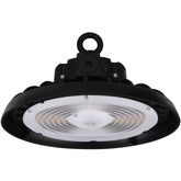 240W UFO LED high bay light with selectable wattage and CCT for warehouses, factories, workshops, and commercial spaces.