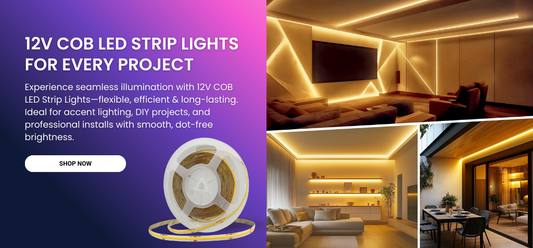12V COB LED Strip Lights shop now banner