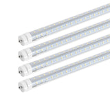 Super Bright V Shaped 8FT 270° Angel, 4 Row LEDs 80W 10800lm 6500K Cold White, 8 Foot FA8 Single Pin LED Tube Lights, T8 T10 T12 LED Tube Lights, Clear PC Cover, Dual-Ended Power AC100-277V