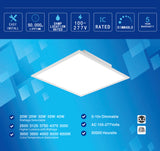 2x2 FT LED Light Flat Panel, 20/25/30/35/40W, 5 Color Temps 3K/3.5K/4K/5K/6.5K,  Dimmable Recessed Drop Ceiling Lights, 2500-5000 Lumens, Lay in Fixture for Office, 120-277V, ETL DLC