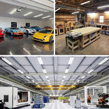 LED Shop Light 100W 13000LM 6500K 8FT 270° Angel 4 Row LEDs V Shaped Integrated Fixture, T8 Tube Light, Cool White, Clear Cover, Higher Brightness, LED Shop Lights for Garage Warehouse Workshop10 Pack