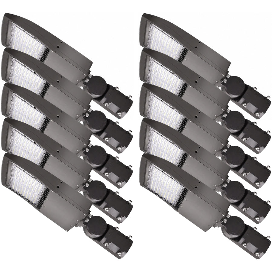 10 Pack 100W LED Parking Lot Light Slip Fitter Mount at switchtoled