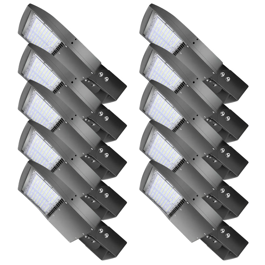 10 Pack 100W LED Parking Lot Light Yoke Mount at switchtoled