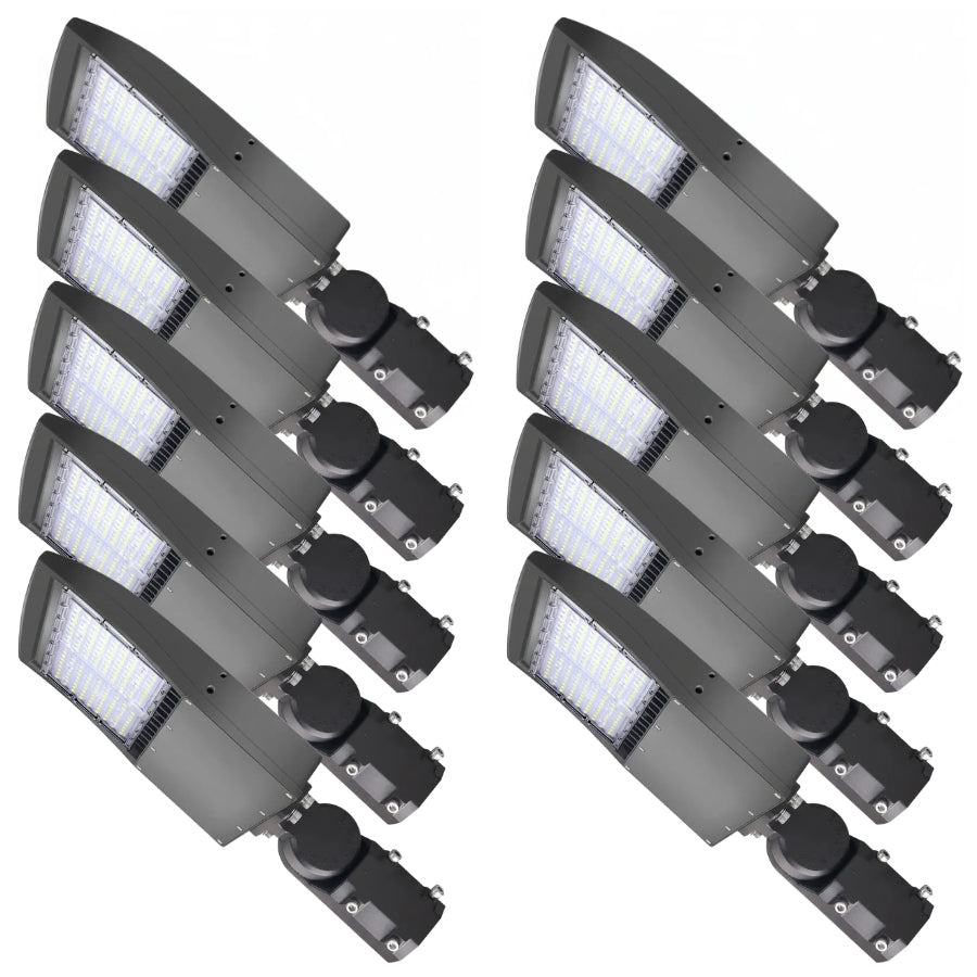 10 Pack 150W LED parking lot shoebox light at switchtoled