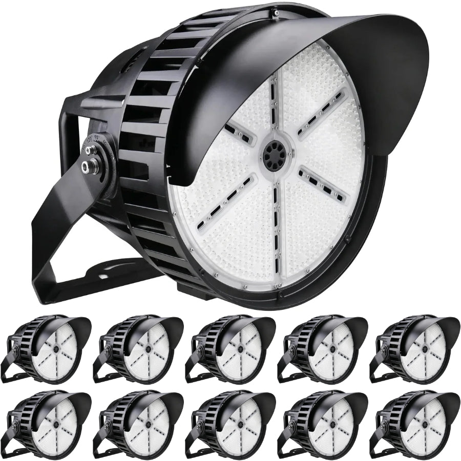 10 Pack 500W LED Stadium Lights for large scale outdoor lighting projects