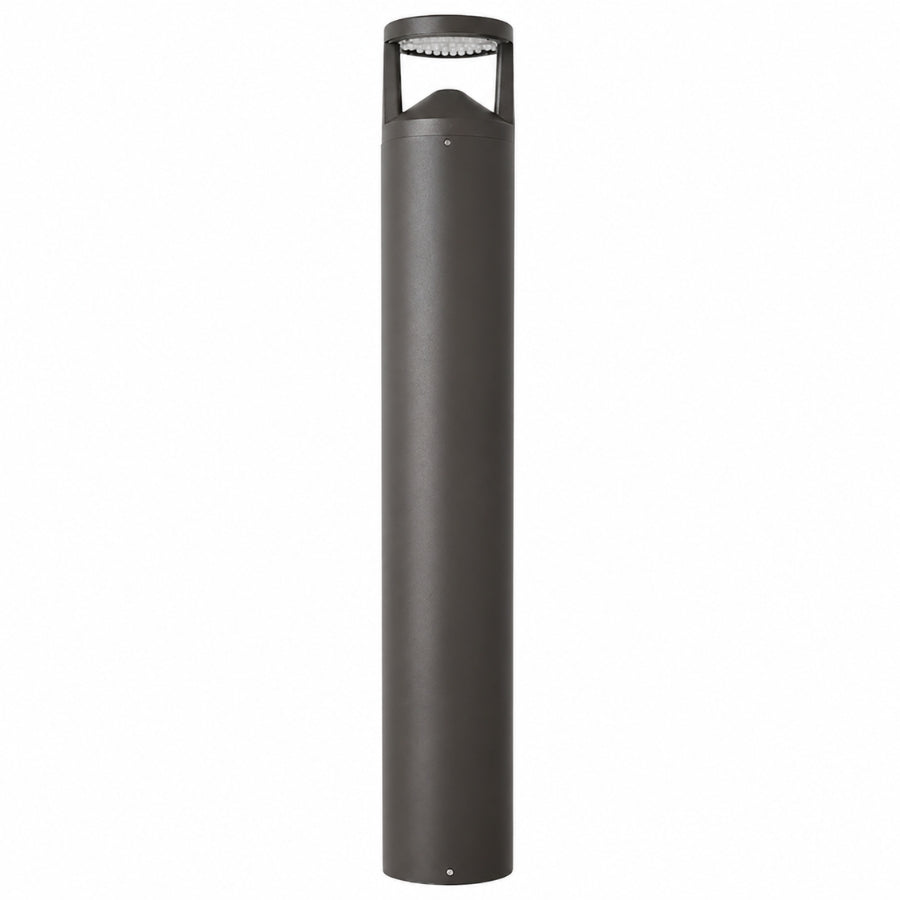 42 Inch Bronze Round Flat Top LED Bollard Light – 24W, Selectable 3000K/4000K/5000K Color Temperature, Type V Distribution, 120‑277 VAC, 3,120 Lumens, IP65 Waterproof, UL & DLC Certified, Outdoor Pathway, Landscape & Security Lighting – 5-Year Warranty
