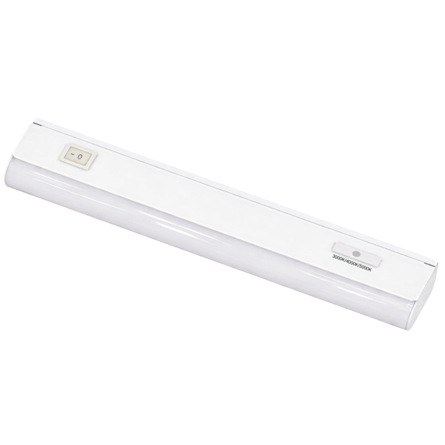 12 inch LED under cabinet light bar hardwired with 3CCT selectable slim low profile kitchen cabinet lighting 1 pack