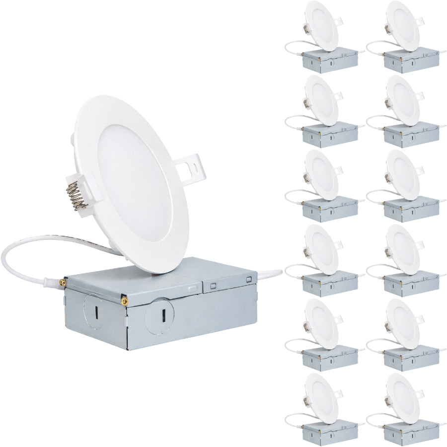12 Pack 4 Inch LED Recessed Ceiling Lights Bundle at SwitchToLED