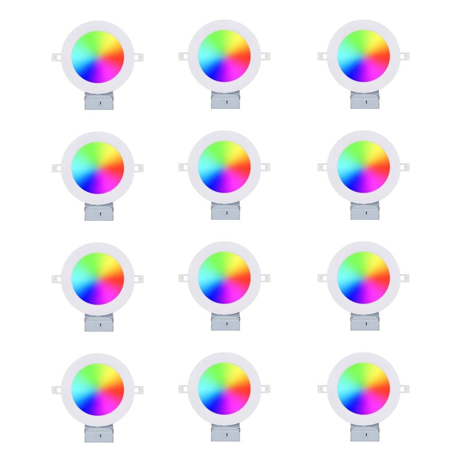 12 pack rgb downlight 6 Inch smart lighting at switchtoled