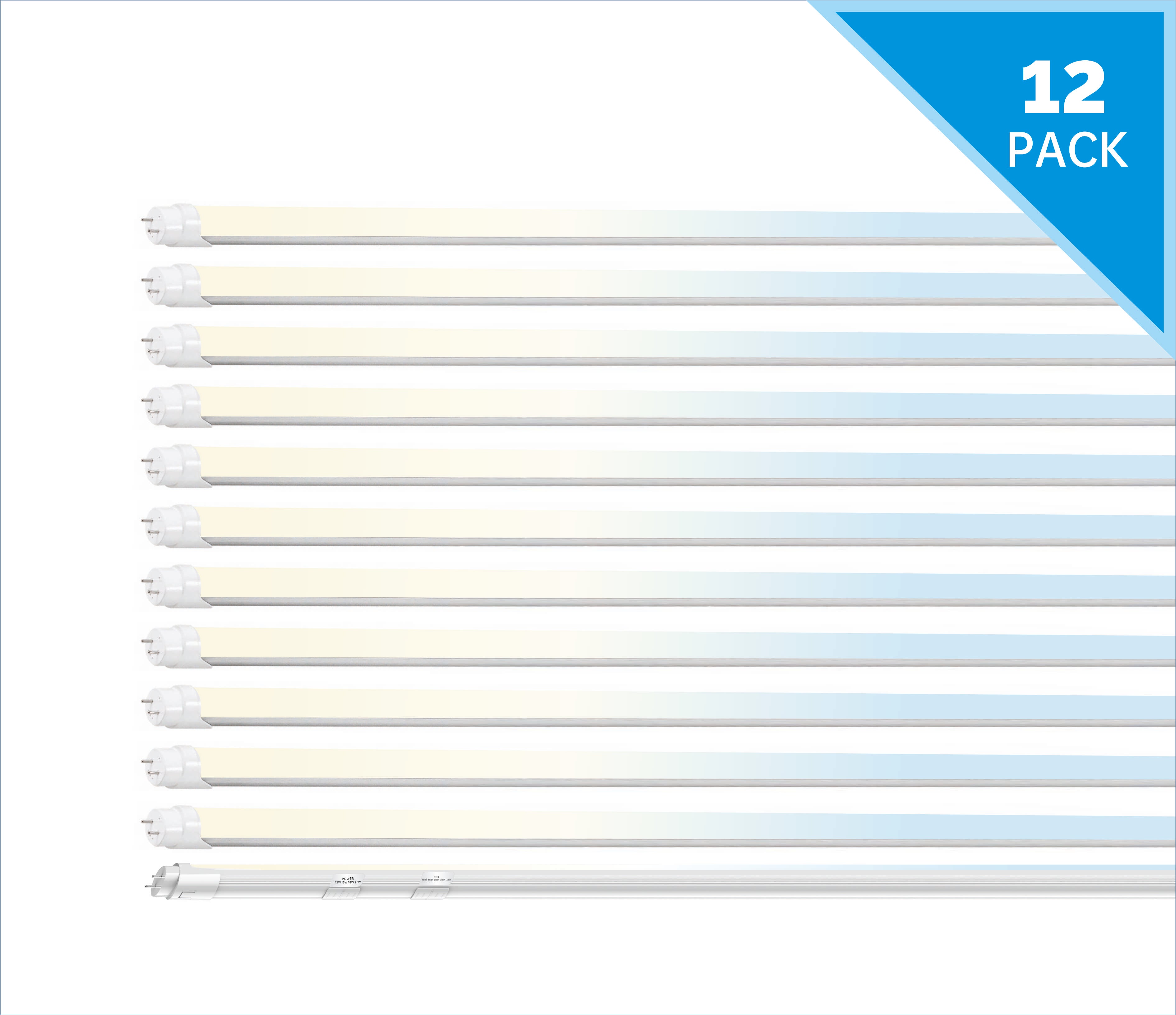 4FT T8 LED Tube Light, Type A+B, 12W/15W/18W/22W, 3000K |3500K| 4000K | 5000K | 6500K, Single and Double End Powered, Plug and Play or Ballast Bypass, 2860 Lumens, F32T8, 120-277V, Frosted Cover, Pack optional with better price.