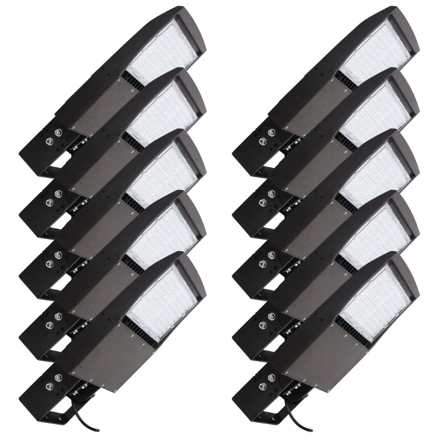 10 Pack 150W LED Parking Lot Area Light 20250 Lumens 5000K Daylight with Photocell at SwitchToLED