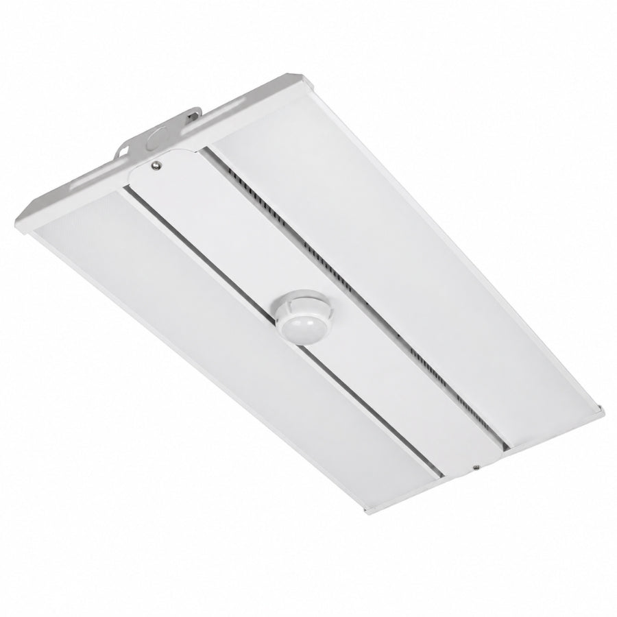 295W LED Linear High Bay Light with PIR Motion Sensor, 41,300 Lumens, 5000K Cool White, 140 lm/W, 1000W Metal Halide Equivalent, 0-10V Dimmable, 120-277V, UL & DLC 5.1 Premium, 2FT Commercial Warehouse & Industrial Lighting
