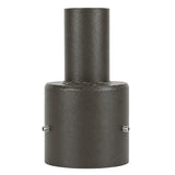 4" Round Pole Mount Tenon Reducer, Fits 2-3/8" Slip Fitter Lights, Heavy-Duty Steel, Dark Bronze Finish