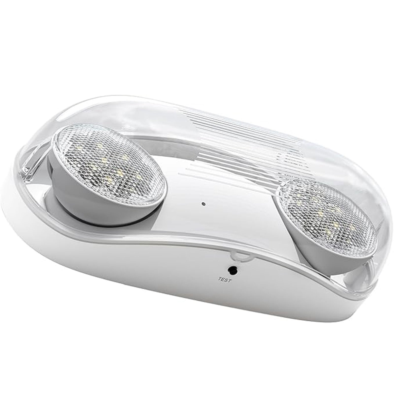 Wet Location LED Emergency Light, Dual Adjustable Bug Eye Heads, 120-277V Hardwired, 400LM, 2.4W, 90-Min Battery Backup, UL 924 Listed Commercial Egress Safety Light
