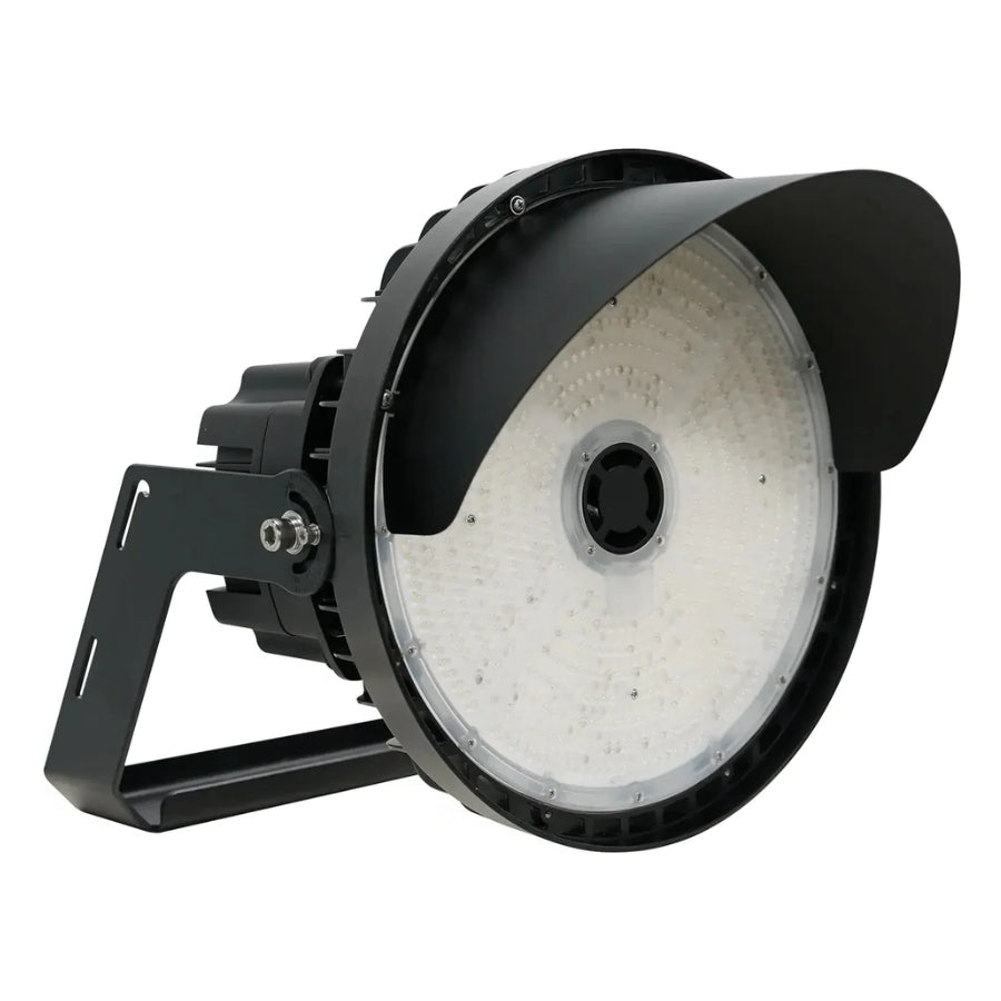 300/400/500W LED Sport Light – Stadium Floodlight, Up to 75,000 Lumens, 5000K Daylight, 0‑10V Dimmable Outdoor Flood Light, IP65 Weatherproof, UL & DLC Certified, 1500W Metal Halide Equivalent